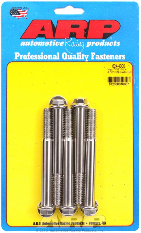 ARP ARP 7/16"-14 X 4.000 hex 1/2 wrenching SS bolts (624-4000) SR