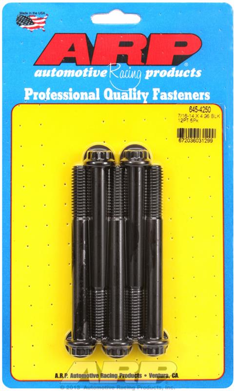 ARP ARP 7/16"-14 X 4.250 12pt 1/2 wrenching black oxide bolts (645-4250) SR