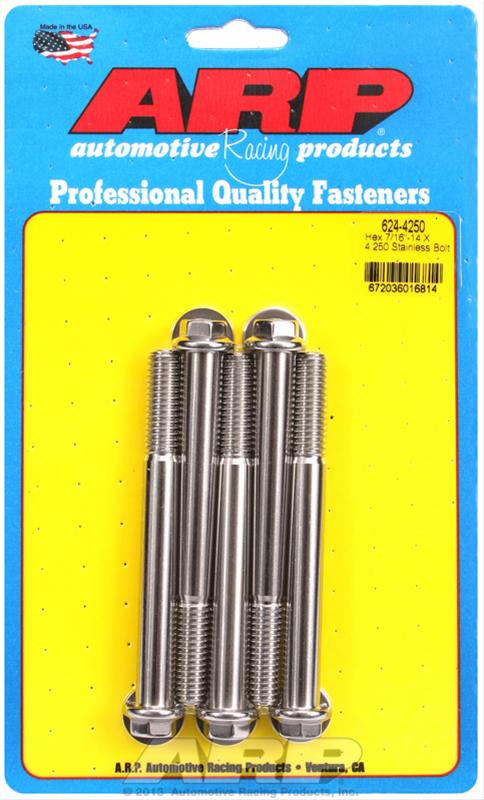 ARP ARP 7/16"-14 X 4.250 hex 1/2 wrenching SS bolts (624-4250) SR