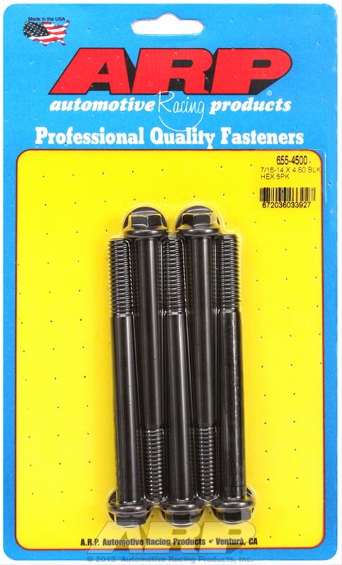 ARP ARP 7/16"-14 X 4.500 hex 1/2 wrenching black oxide bolts (655-4500) SR
