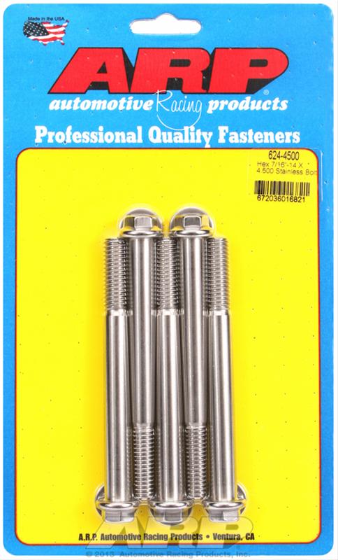 ARP ARP 7/16"-14 X 4.500 hex 1/2 wrenching SS bolts (624-4500) SR