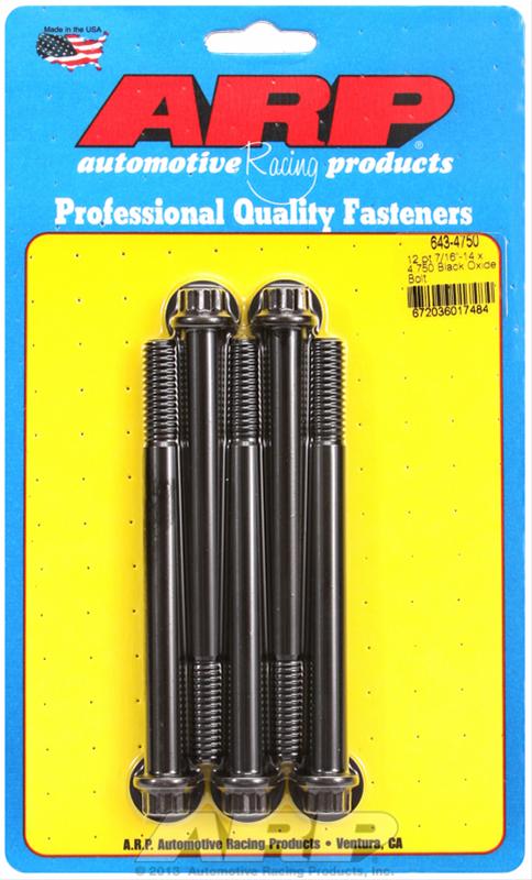 ARP ARP 7/16"-14 x 4.750 12pt black oxide bolts (643-4750) SR