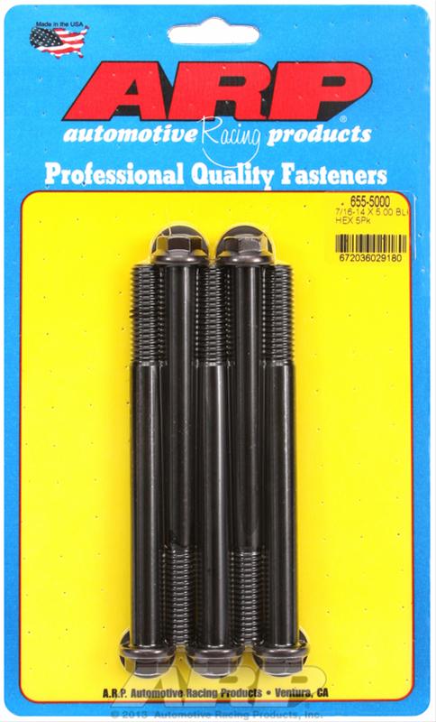ARP ARP 7/16"-14 X 5.000 hex 1/2 wrenching black oxide bolts (655-5000) SR