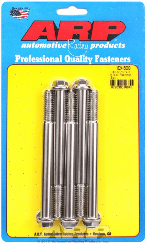 ARP ARP 7/16"-14 X 5.000 hex 1/2 wrenching SS bolts (624-5000) SR