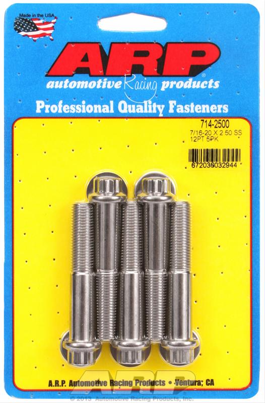 ARP ARP 7/16"-20 x 2.500 12pt SS bolts (714-2500) SR