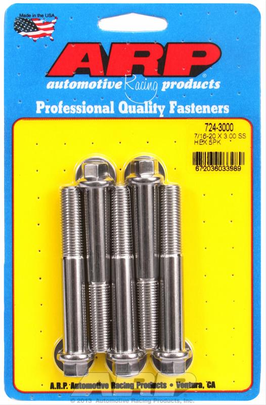 ARP ARP 7/16"-20 x 3.000 hex SS bolts (724-3000) SR