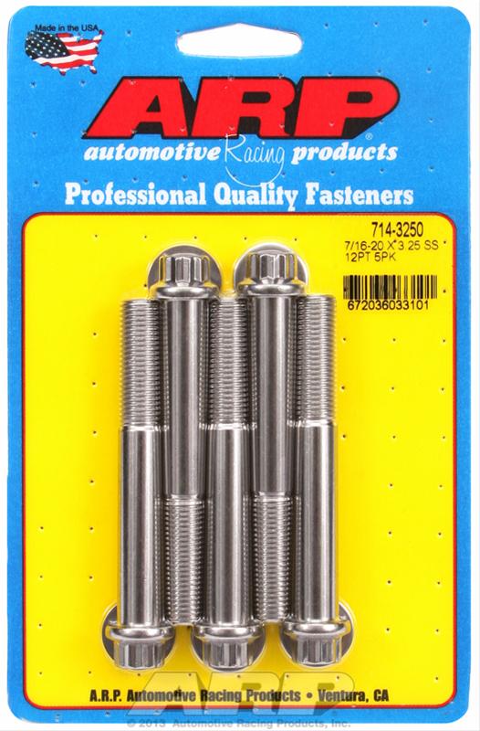 ARP ARP 7/16"-20 x 3.250 12pt SS bolts (714-3250) SR