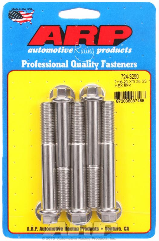 ARP ARP 7/16"-20 x 3.250 hex SS bolts (724-3250) SR