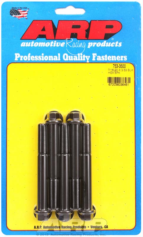 ARP ARP 7/16"-20 x 3.500 hex black oxide bolts (753-3500) SR