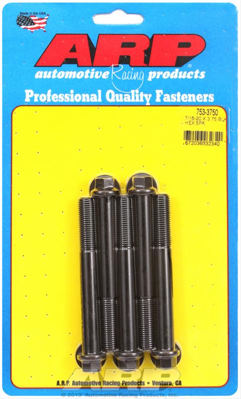ARP ARP 7/16"-20 x 3.750 hex black oxide bolts (753-3750) SR