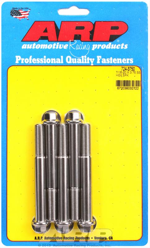 ARP ARP 7/16"-20 x 3.750 hex SS bolts (724-3750) SR