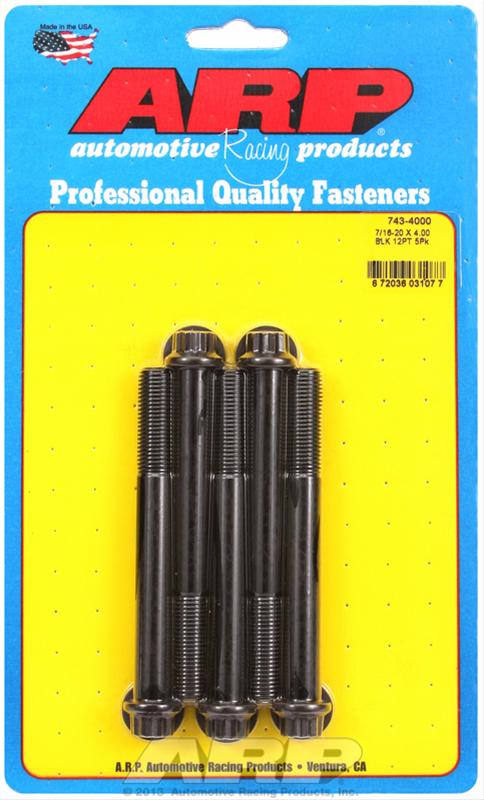 ARP ARP 7/16"-20 x 4.000 12pt black oxide bolts (743-4000) SR