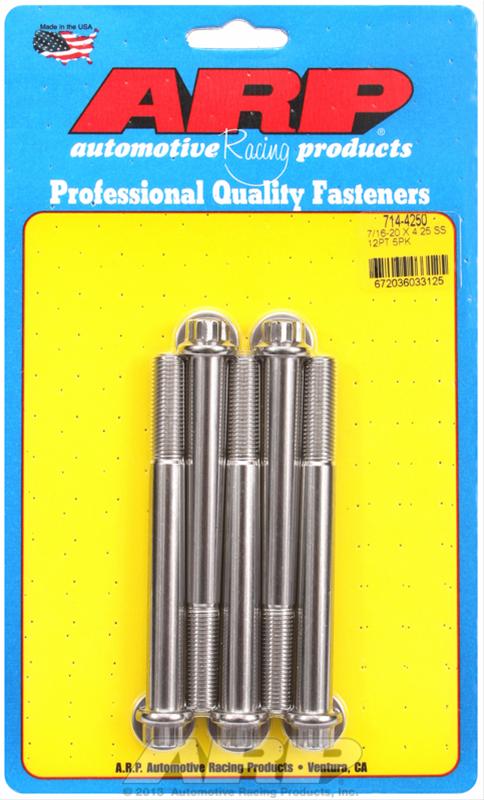 ARP ARP 7/16"-20 x 4.250 12pt SS bolts (714-4250) SR