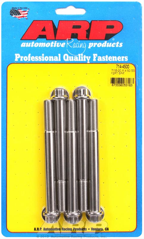 ARP ARP 7/16"-20 x 4.500 12pt SS bolts (714-4500) SR