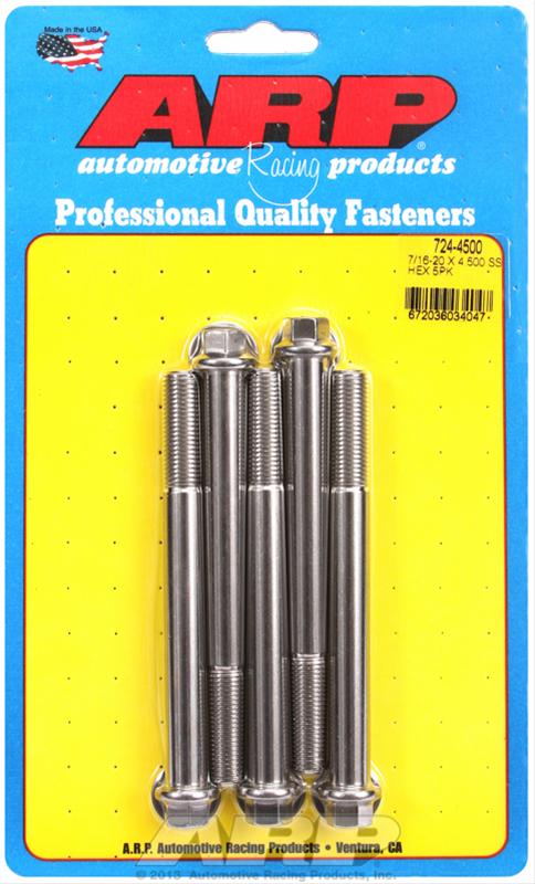 ARP ARP 7/16"-20 x 4.500 hex SS bolts (724-4500) SR