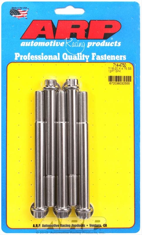 ARP ARP 7/16"-20 x 4.750 12pt SS bolts (714-4750) SR