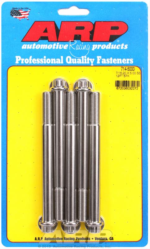 ARP ARP 7/16"-20 x 5.000 12pt SS bolts (714-5000) SR
