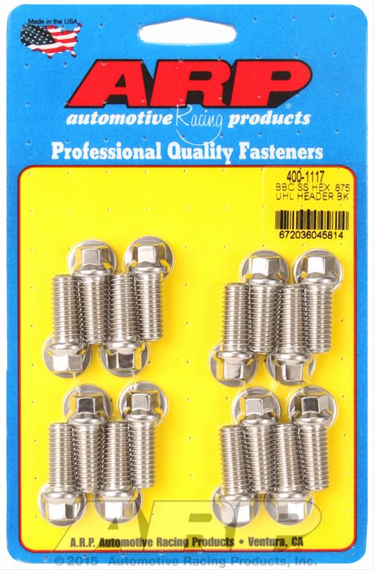 ARP ARP BB Chevy SS hex .875 UHL header bolt kit (400-1117) SR