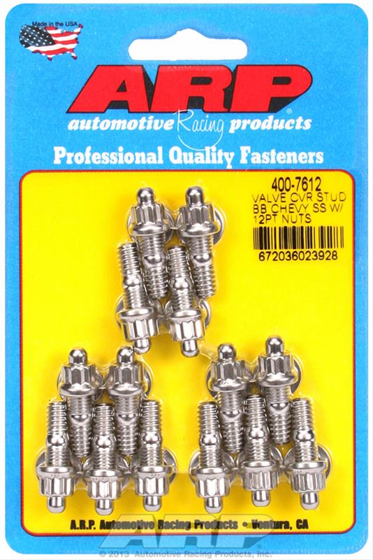 ARP ARP BB Chevy stamped steel SS 12pt valve cover stud kit (400-7612) SR