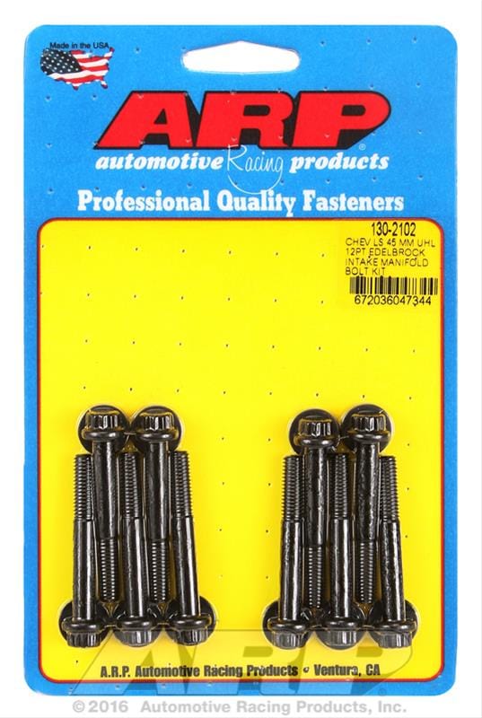 ARP ARP Chevy LS 45mm UHL 12pt Edelbrock intake manifold bolt ki (130-2102) SR