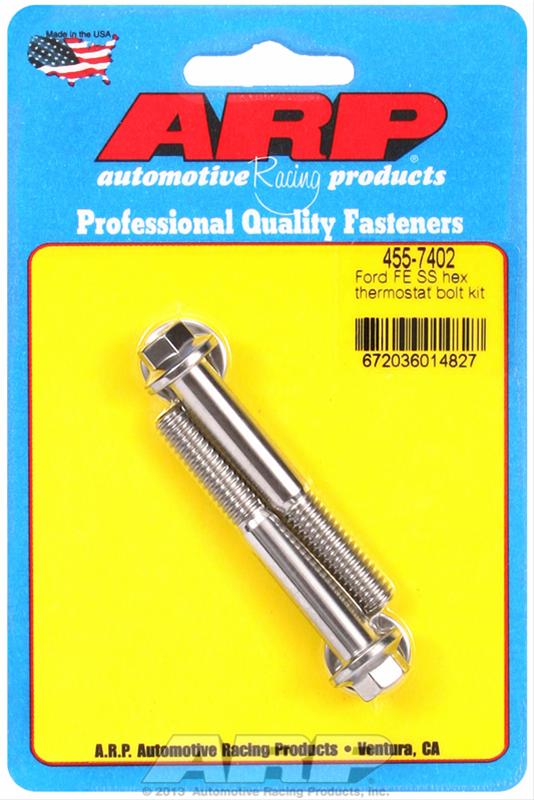 ARP ARP Ford FE SS hex thermostat bolt kit (455-7402) SR