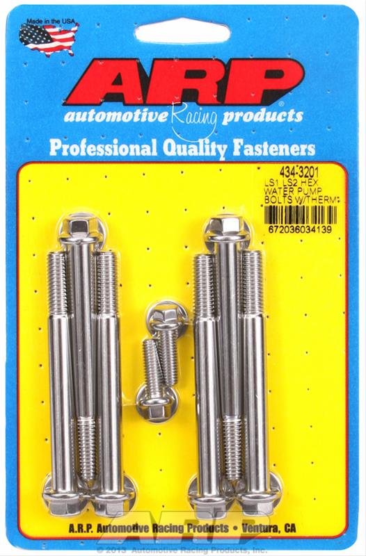 ARP ARP LS1 LS2 SS hex water pump bolts thermostat housing kit (434-3201) SR