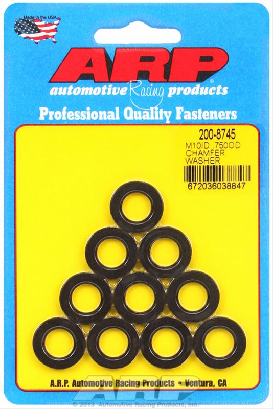 ARP ARP M10 ID .750 OD chamfer black washers (200-8745) SR