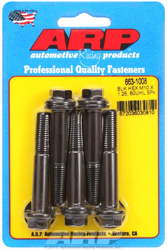 ARP ARP M10 x 1.25 x 60  hex black oxide bolts (663-1008) SR