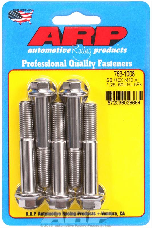 ARP ARP M10 x 1.25 x 60  hex SS bolts (763-1008) SR