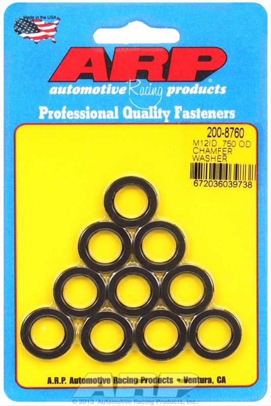 ARP ARP M12 ID .750 OD chamfer black washers (200-8760) SR