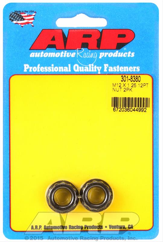 ARP ARP M12 X 1.25 (5/8 wr) 12pt 2pc nut kit (301-8380) SR