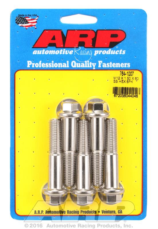 ARP ARP M12 x 1.50 x 60 hex SS bolts (764-1007) SR