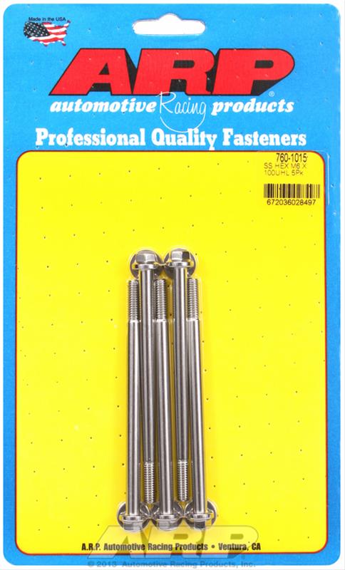 ARP ARP M6 x 1.00 x 100 hex SS bolts (760-1015) SR