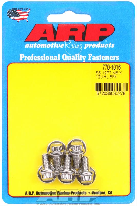 ARP ARP M6 x 1.00 x 12  12pt SS bolts (770-1016) SR