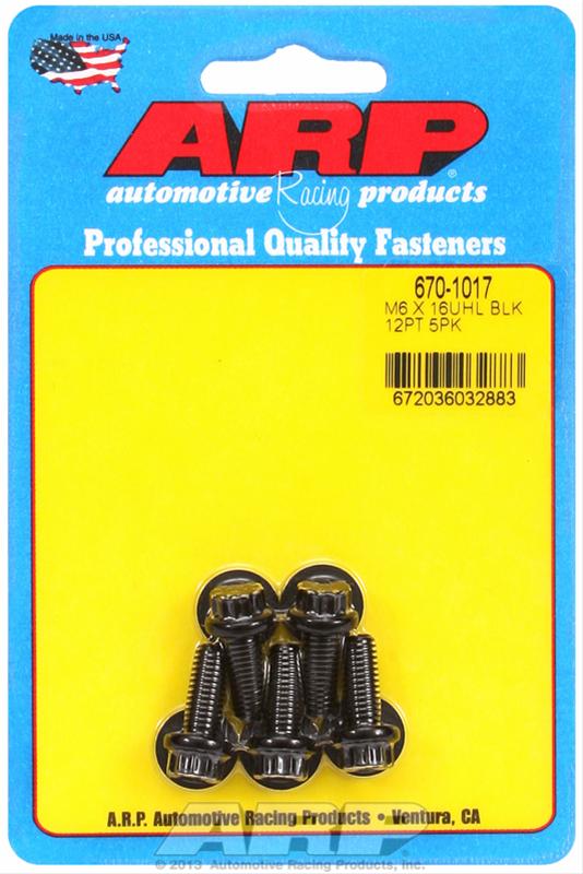ARP ARP M6 x 1.00 x 16 12pt black oxide bolts (670-1017) SR