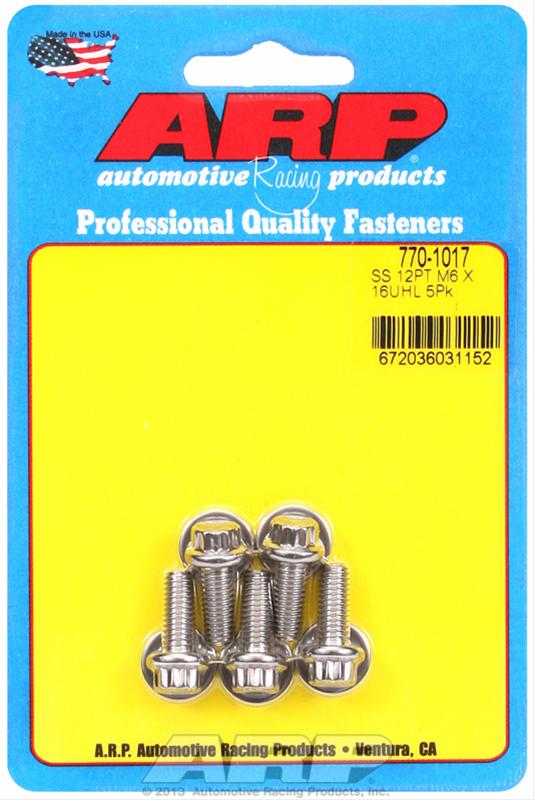 ARP ARP M6 x 1.00 x 16 12pt SS bolts (770-1017) SR