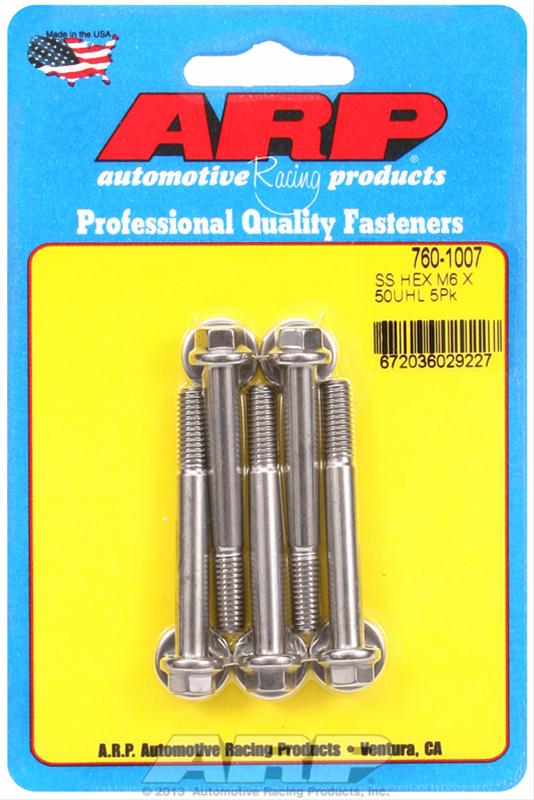 ARP ARP M6 x 1.00 x 50 hex SS bolts (760-1007) SR