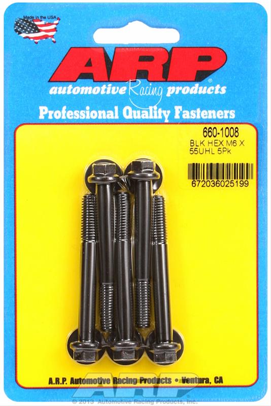 ARP ARP M6 x 1.00 x 55 hex black oxide bolts (660-1008) SR