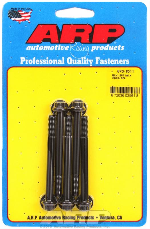 ARP ARP M6 x 1.00 x 70 12pt black oxide bolts (670-1011) SR