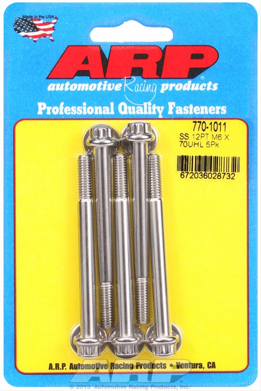 ARP ARP M6 x 1.00 x 70 12pt SS bolts (770-1011) SR