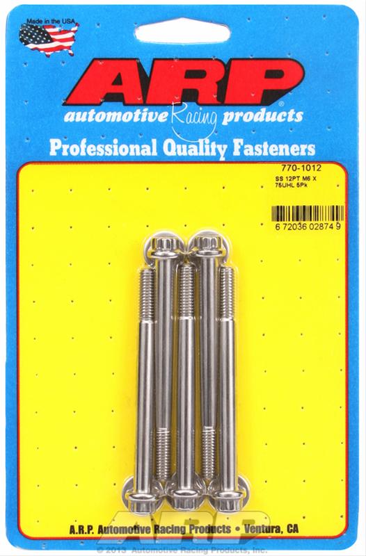 ARP ARP M6 x 1.00 x 75 12pt SS bolts (770-1012) SR