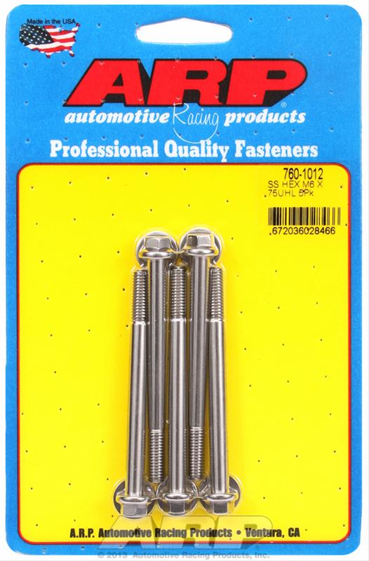 ARP ARP M6 x 1.00 x 75 hex SS bolts (760-1012) SR