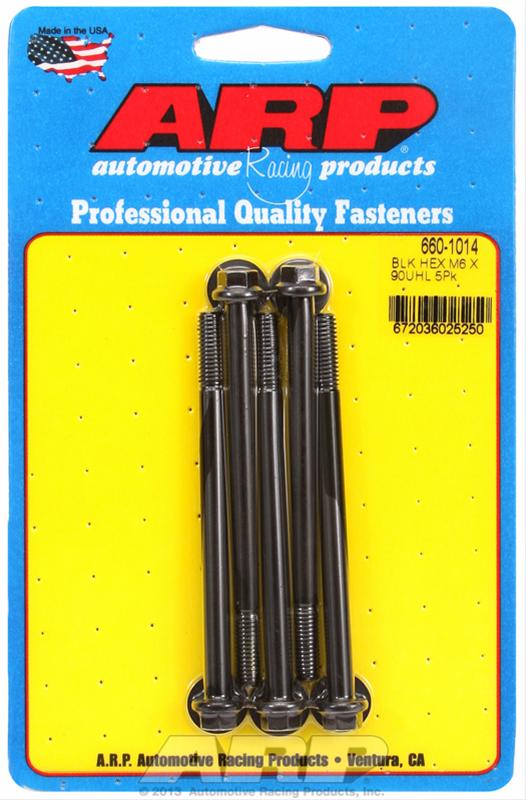 ARP ARP M6 x 1.00 x 90  hex black oxide bolts (660-1014) SR