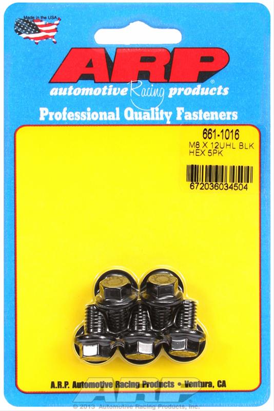 ARP ARP M8 x 1.25 x 12  hex black oxide bolts (661-1016) SR