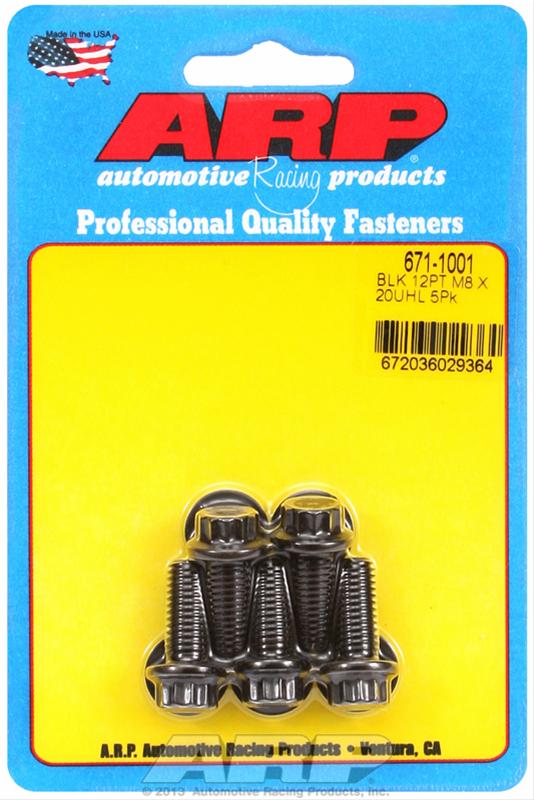ARP ARP M8 x 1.25 x 20 12pt black oxide bolts (671-1001) SR