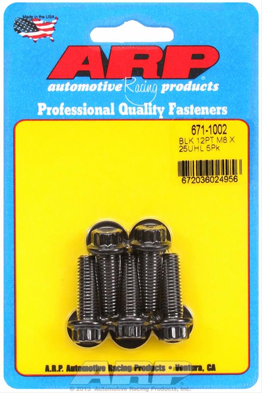 ARP ARP M8 x 1.25 x 25 12pt black oxide bolts (671-1002) SR