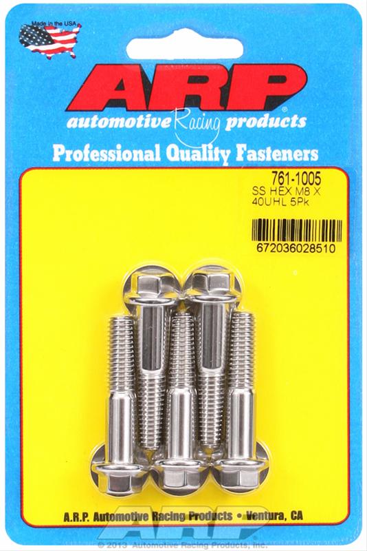 ARP ARP M8 x 1.25 x 40 hex SS bolts (761-1005) SR