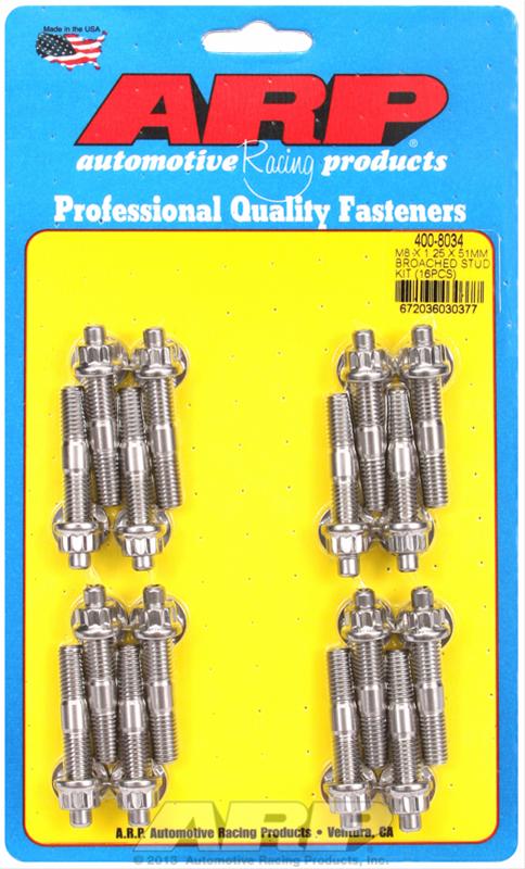 ARP ARP M8 X 1.25 X 51mm broached stud kit - 16pcs (400-8034) SR