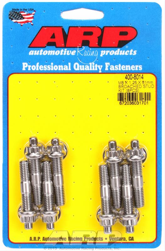 ARP ARP M8 X 1.25 X 51mm broached stud kit - 8pcs (400-8014) SR