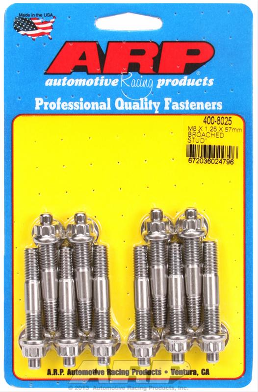 ARP ARP M8 X 1.25 X 57mm broached stud kit - 10pcs (400-8025) SR